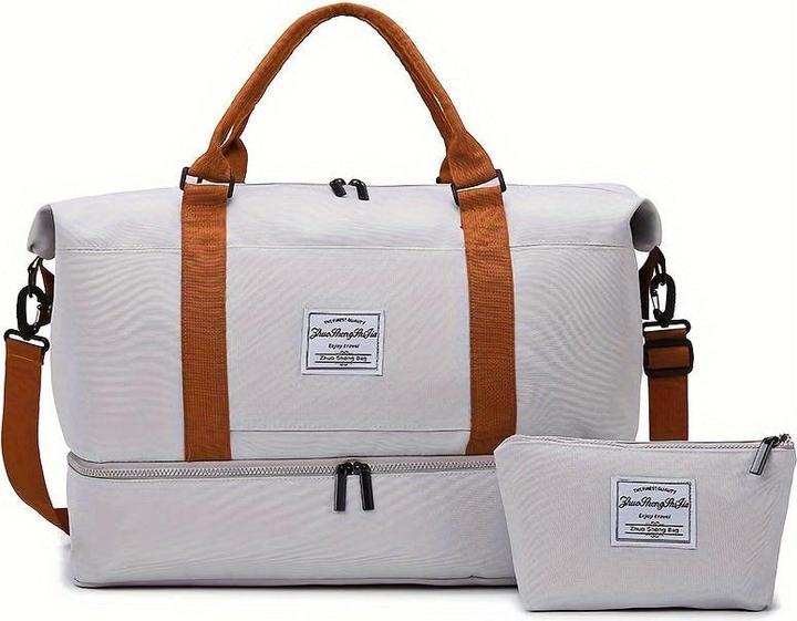 Actual product image Only-Bags.Store 2-piece travel bag set with toiletry bag, large capacity crossbody weekender overnight bag (55 l)