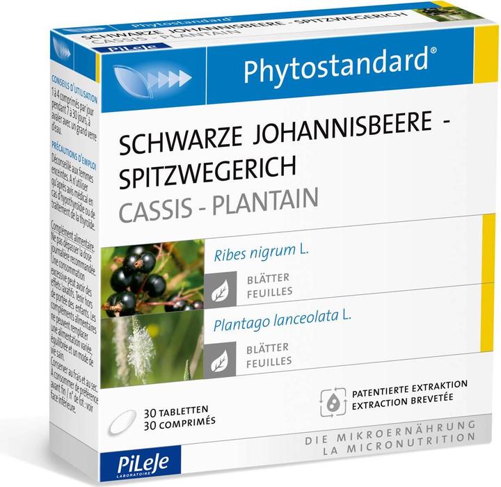 Phytostandarts Pileje Schwarze Johannisbeere und Spitzwegerich (30 Stück, Tabletten, 36 g)