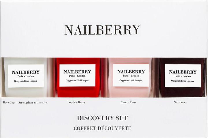 Nailberry Discovery Set (Noirberry, Pop My Berry, Candy Floss, Base Coat, Farblack)