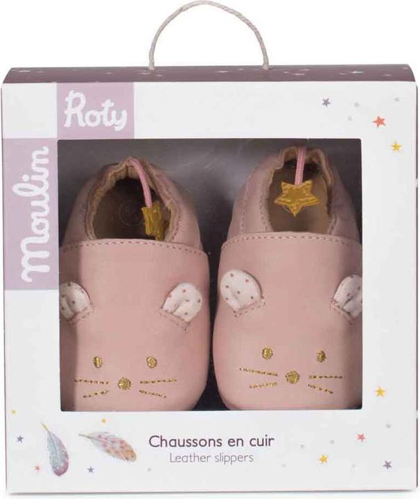 Produktbild Moulin Roty Lederschühschen rosa Maus 0/6 Monate, Il Était Une Fois (16, 17)