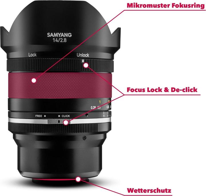 Immagine prodotto Samyang 14mm f/2.8 MK2 Canon M (Canon EF-M, Full-frame)