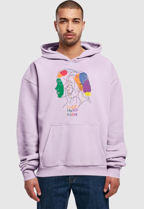 Immagine prodotto Merchcode Felpa con cappuccio oversize Love Is Love - 169803 (S)