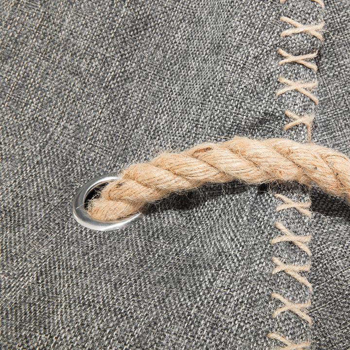 Actual product image Beliani Grey LINEN DROP beanbag
