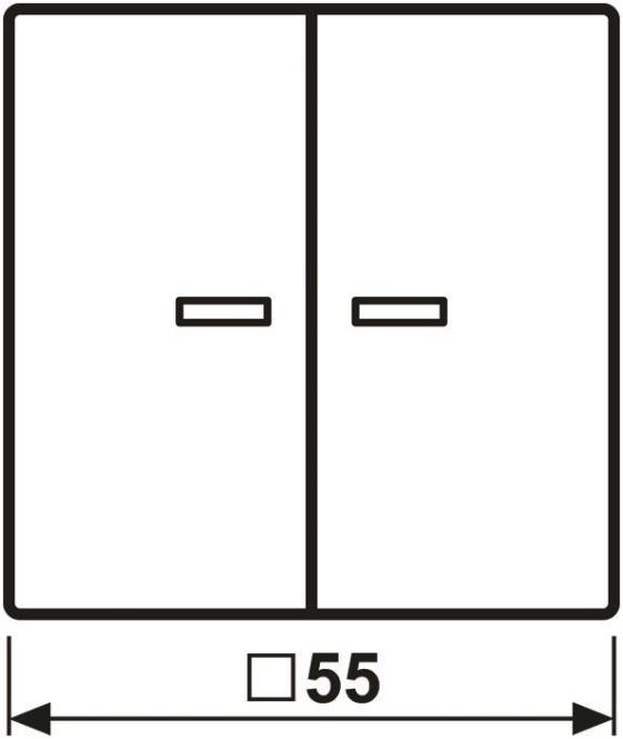 Image du produit JUNG HOME Bouton-poussoir double BTAS17102WW