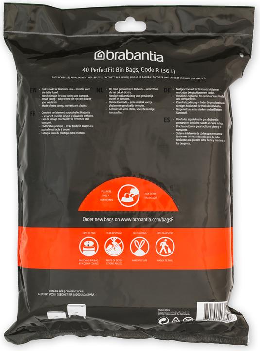 Actual product image Brabantia PerfectFit garbage bag type R, 36 L, 30 pcs. (40 x, 36 l)