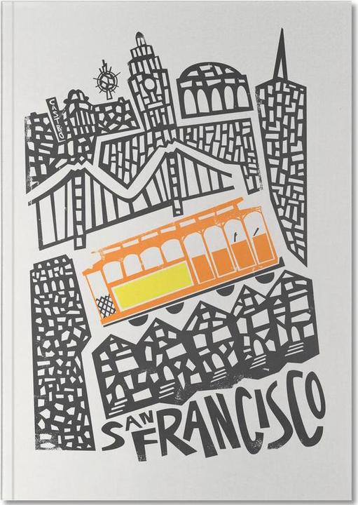 Produktbild Juniqe San Francisco Cityscape - San Francisco (A5, Blanko, Harter Einband)