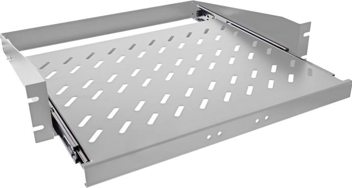 Actual product image InLine 19" pull-out shelf, 350mm, 30kg, 2U, RAL 7035 grey