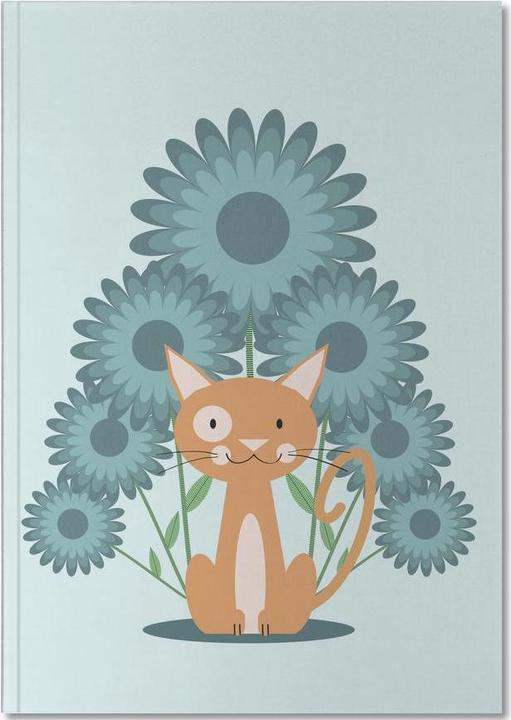 Actual product image Juniqe Cat In The Flowerfield - Cats (A5, Lined, Hardcover)