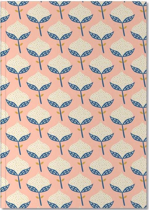 Produktbild Juniqe Scandinavian Flower Pattern - Muster (A5, Liniert, Harter Einband)