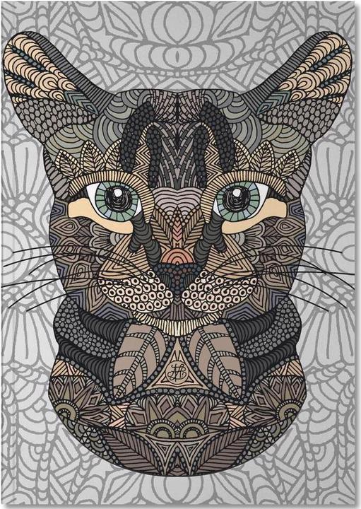 Produktbild Juniqe Geometrische Katze (A5, Blanko)