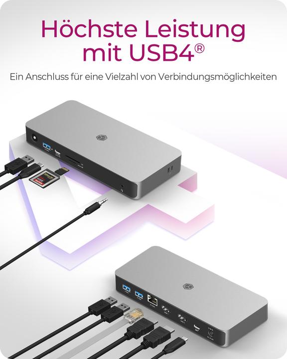 Actual product image Icy Box IB-DK2880-C41 (USB-C, 11 Ports)