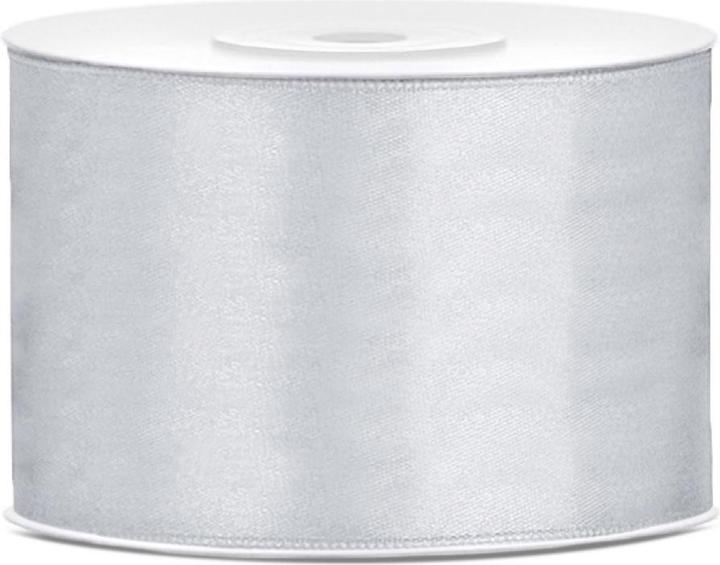 Image du produit Partydeco Ruban de satin 50mm argent (25m)