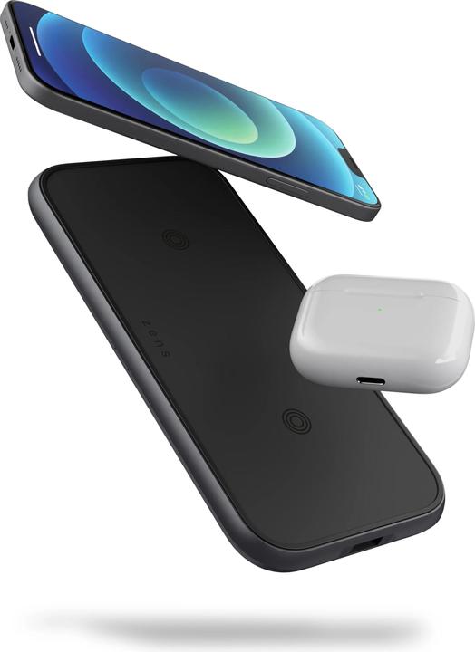 Actual product image Zens Aluminium Dual Fast Wireless Charger 30W USB PD (20 W)