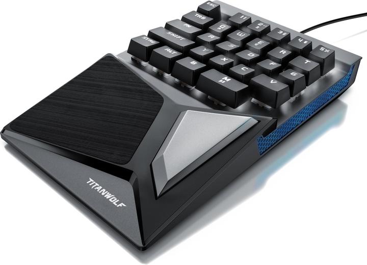 Actual product image Titanwolf Gaming keyboard, mechanical keypad keyboard with 28 keys, one-handed gaming keyboard (DE, Cable)