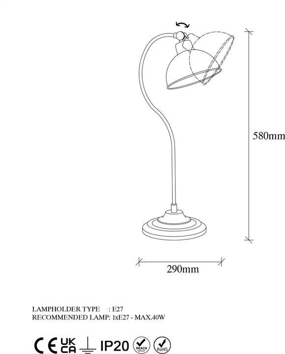Actual product image Hanah Home Nelson (E27)