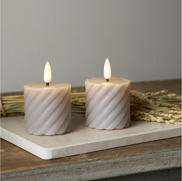 Actual product image Star Trading LED Pillar Candle 2 Pack Flame Swirl (2 x)