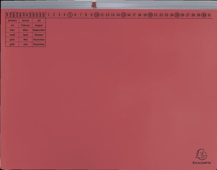 Actual product image Exacompta 25 hanging files Exaflex cardboard red 1 x official stapling (A4, 1 x)