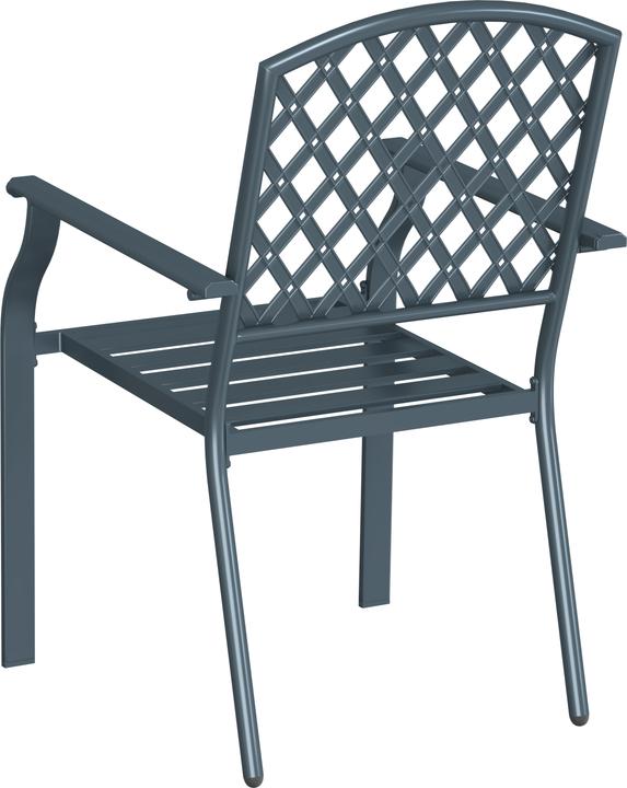 Produktbild VidaXL Gartenstühle 4 Stk. Stapelbar Anthrazit Stahl