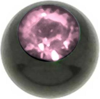 Immagine prodotto Bijouteria Chiusura piercing (Acciaio chirurgico 316L, Rivestimento PVD (nero), Cristallo premium)