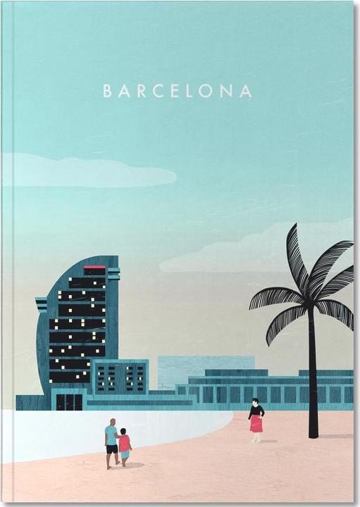 Actual product image Juniqe Retro Barcelona (A5, Dotted, Hardcover)