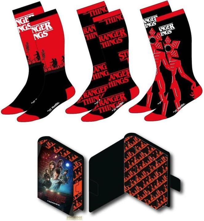 Cerda STRANGER THINGS - Pack de 3 Paires de Chaussettes (Taille 38-45) (3er Pack, 38 - 45)