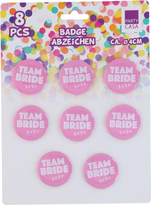 Eddy Toys Abzeichen Team Braut 8pc