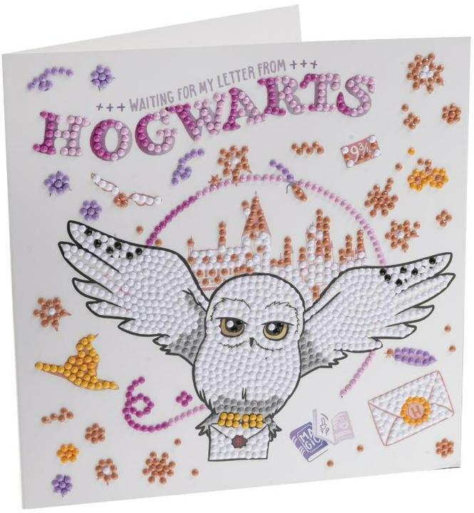 Produktbild Craft Buddy Hogwarts & Hedwig, 18x18cm Crystal Art Card
