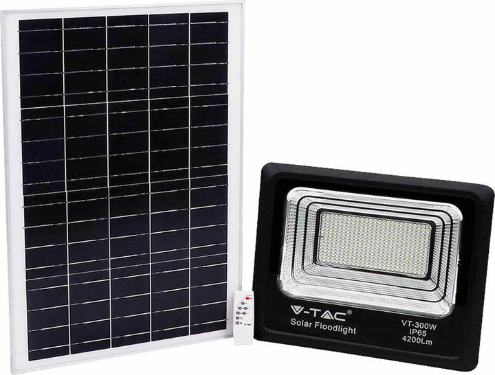 V-TAC VT300W 50W Solarpanel LEDFlutlicht 6000K (4200 lm)