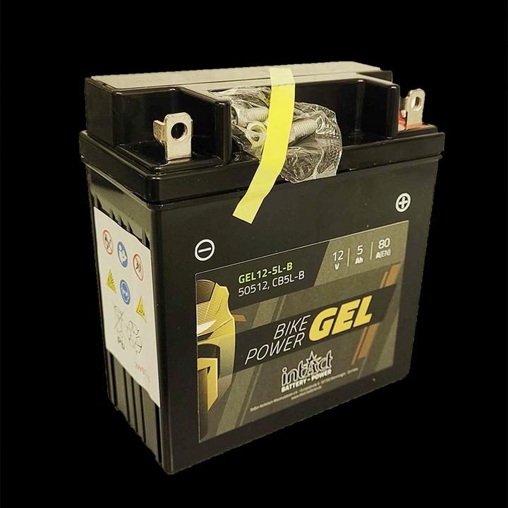 Actual product image Intact GEL12-5L-B Bike-Power GEL 5Ah scooter battery (DIN 50512) YB5L-B (12 V, 5 Ah, 130 A)