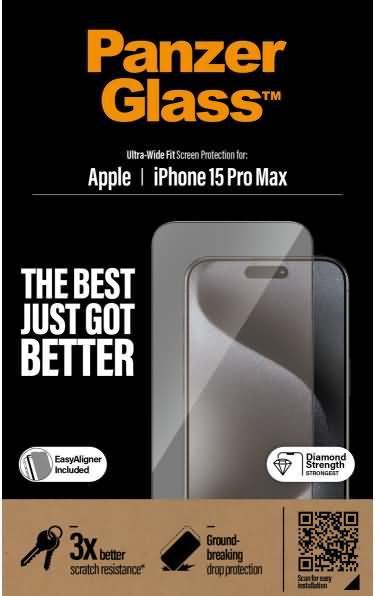 Produktbild PanzerGlass Screen Protector (1 Stück, Apple iPhone 15 Pro Max)