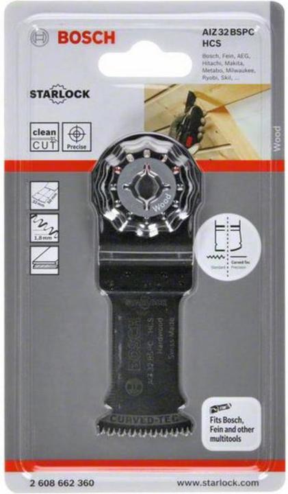Produktbild Bosch Professional Zubehör HCS Tauchsägeblatt AIZ 32 BSPC Hard Wood, 50 x 32 mm, 1er-Pack