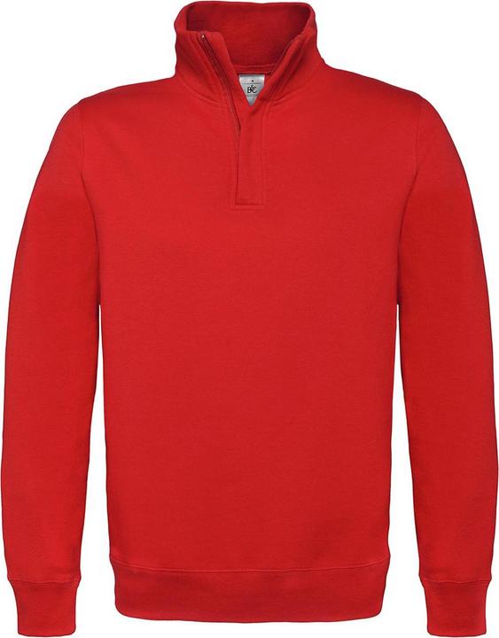 B&C ID.004 Sweatshirt mit kurzem Reissverschluss