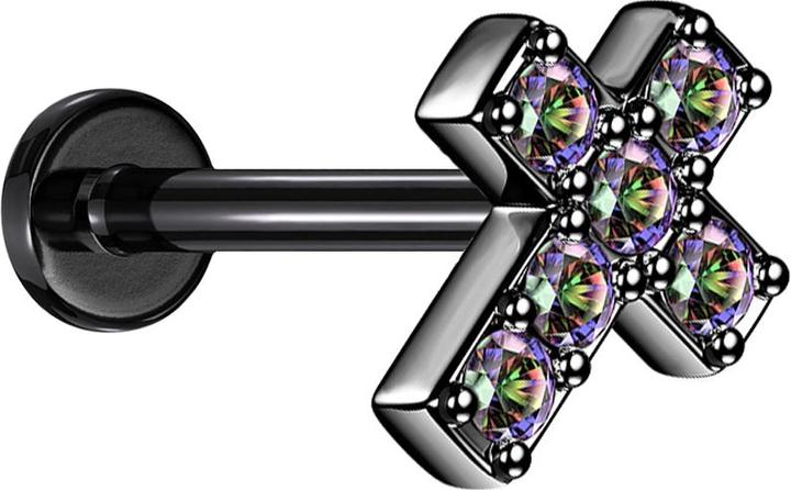 Star Piercing Ohrstecker silber Teller aus Mandarin Holz (Organisch, ohne Messing, Chirurgenstahl 316L)