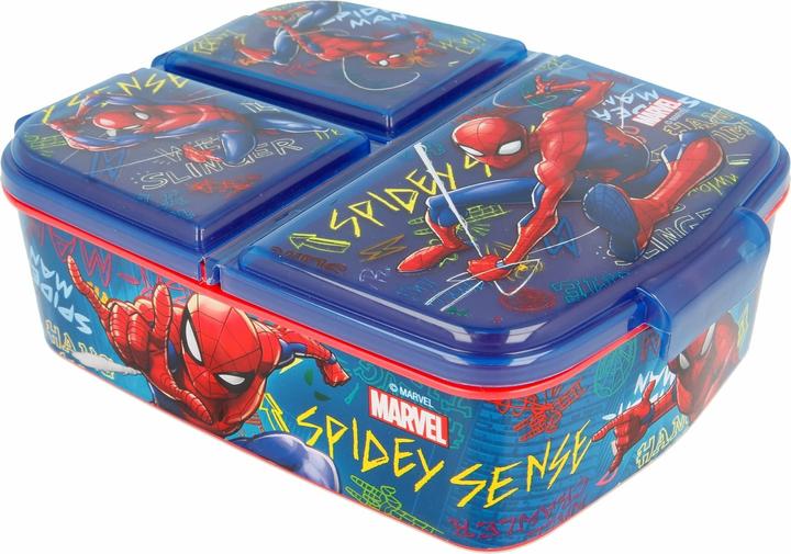 Produktbild Stor Spiderman "GRAFFITI" - Brotdose mit Fächern