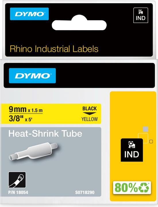 Produktbild Dymo Heissschrumpfschlauch ID1 9mm gelb (0.90 cm, Gelb)