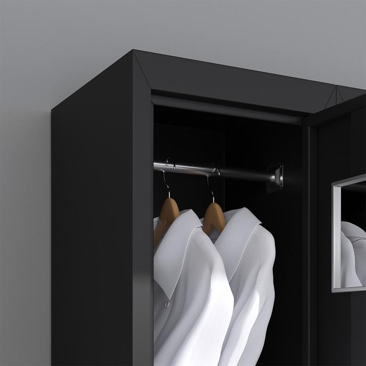 Produktbild Vicco Schliessfachschrank, Schwarz, 90 x 180 cm 6 Fächer
