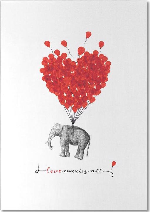 Actual product image Juniqe Love carries all - elephant - Elephants (A5, Plain)