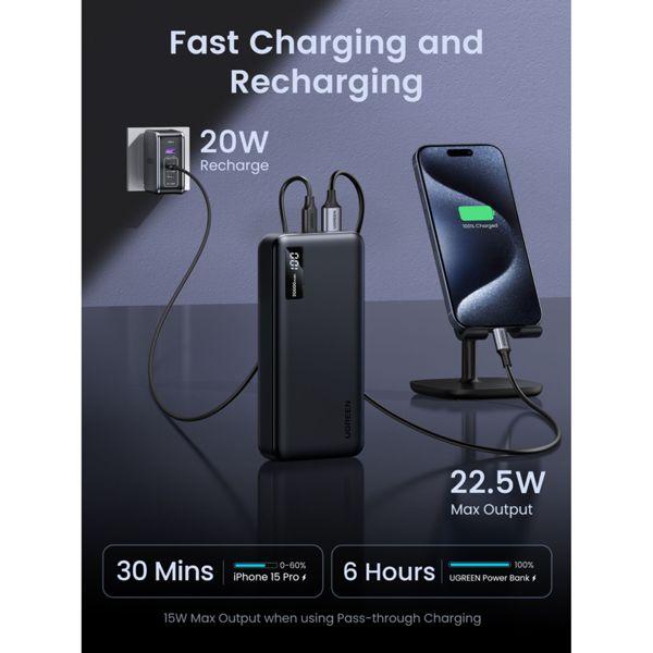 Image du produit Ugreen Banque de puissance bidirectionnelle (20000 mAh, 20 W, 74 Wh)