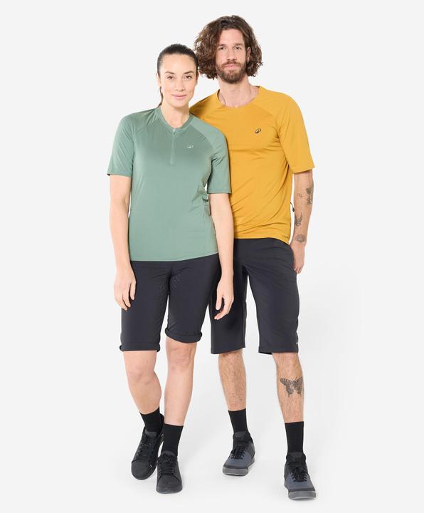 Image du produit Rockrider Velohose kurz atmungsaktiv Unisex schwarz (M)