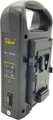 Immagine prodotto Rolux Caricabatterie doppio RL-2KS per batterie V-Mount (1 pz., Batteria + Caricabatterie)