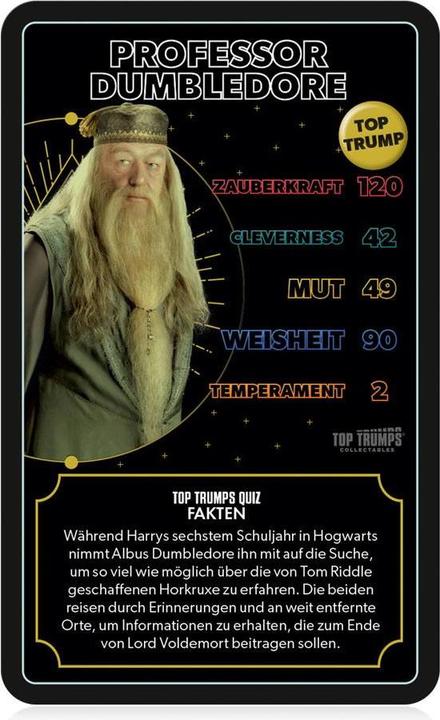 Actual product image Winning Moves Top Trumps Collectables Harry Potter Heroes of Hogwarts (German)