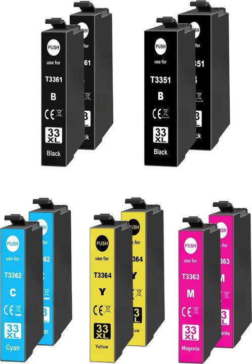 Image du produit Hermex Alternative Tintenpatrone zu Epson 33XL (M, CF, PBK, C, Y)