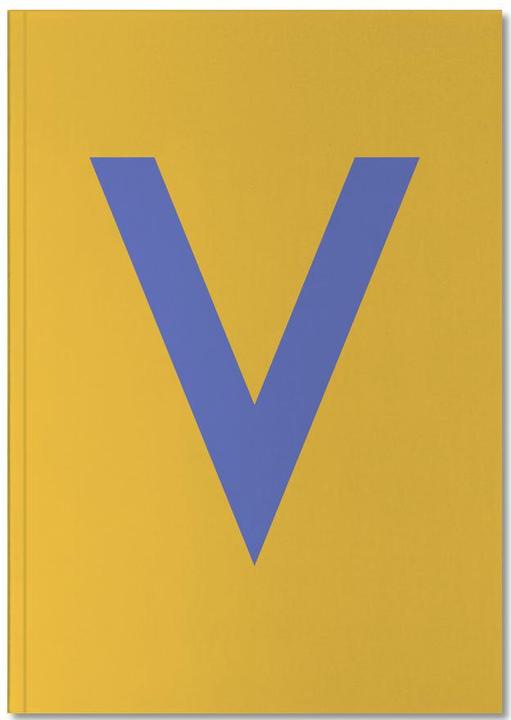 Produktbild Juniqe Yellow Letter V - Alphabet & Buchstaben (A4, Blanko)