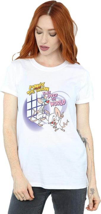 Immagine prodotto Universal Textiles Pinky And The Brain Take Over The World Maglietta Ampia Donna (L)