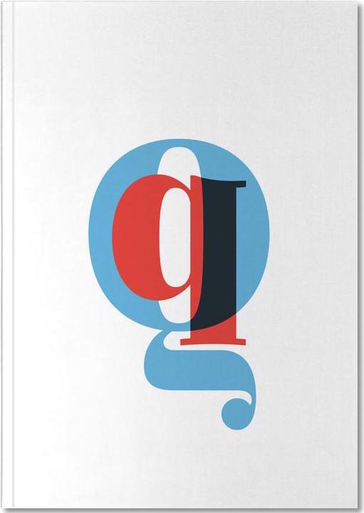 Actual product image Juniqe Cyan/Red Q - Alphabet & Letters (A4, Dotted, Hardcover)