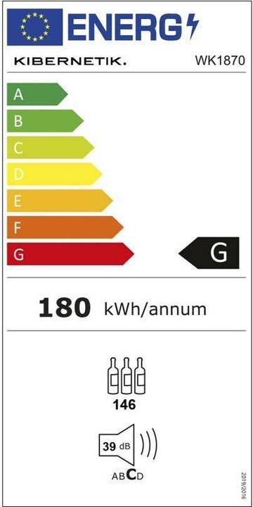 Etichetta energetica Kibernetik Weinklimaschrank WK1870