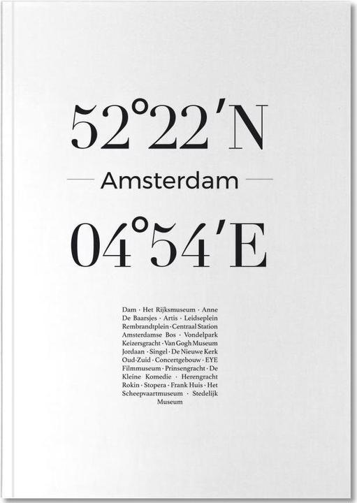 Image du produit Juniqe Amsterdam - Amsterdam (A4, Blanc, Couverture rigide)