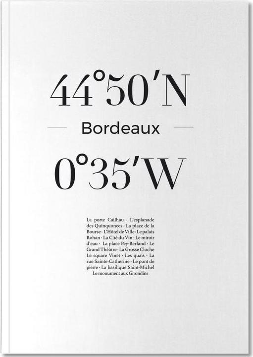 Actual product image Juniqe Bordeaux - Black & White (A4, Dotted, Hardcover)