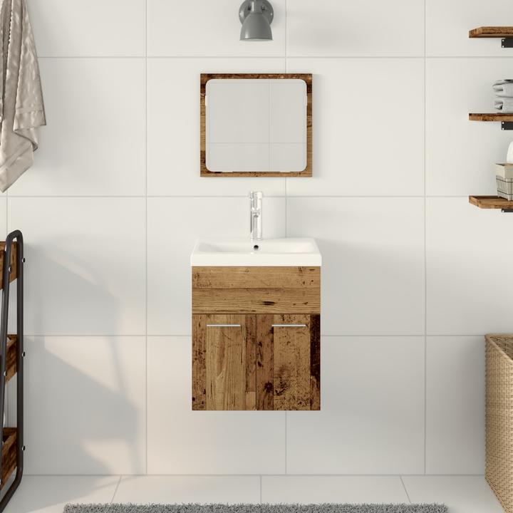 Produktbild VidaXL 3-teiliges Badezimmermöbel Set aus altem Holz