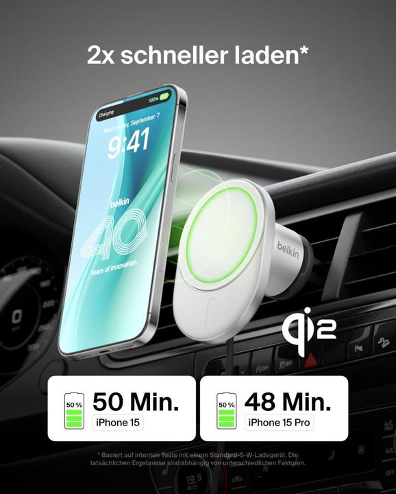 Productafbeelding Belkin Qi2 15W Car Vent Mount CLA